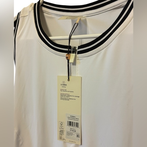 NWT CALIA Women's Doubles Dress Pure White & Pure Black Size Large - Picture 5 of 7